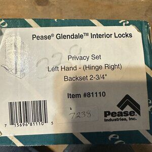 Pease Glendale Interior Privacy Lock Left Hand Brass Finish Backset 2-3/4"
